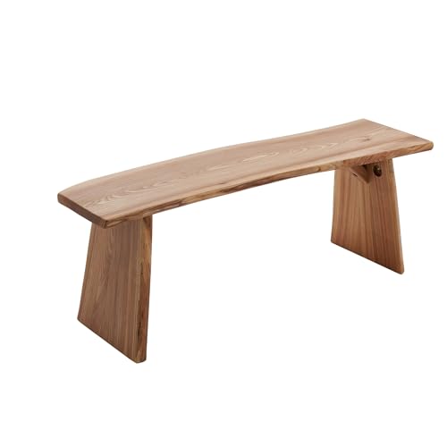Elm Wood Dining Bench Bedroom BenchesIn Footrest Stool Accent Bench for Entryway Dining Room Living Room Bedroom End of Bed Long 63IN