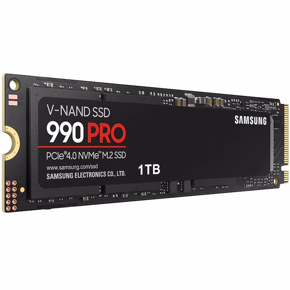 SAMSUNG 990 PRO 1TB PCIe Gen 4.0 x4, NVMe 2.0 V7 V-NAND MLC Internal SSD MZ-V9P1T0B/AM