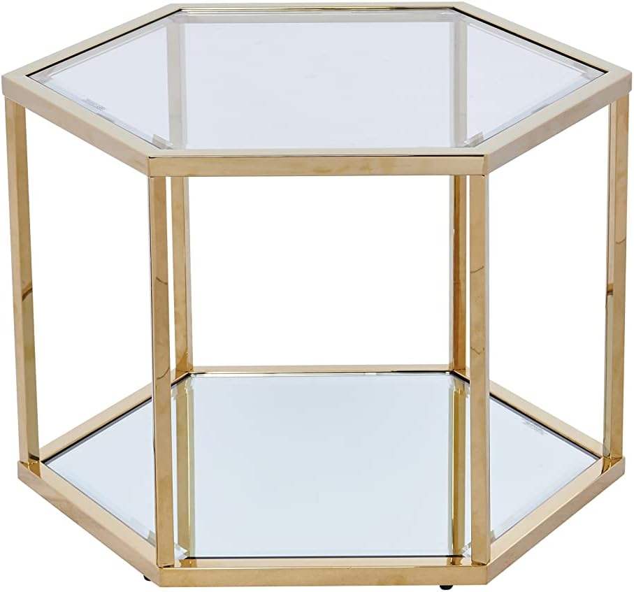 Best Master Furniture H209GC Coffee Table, Gold