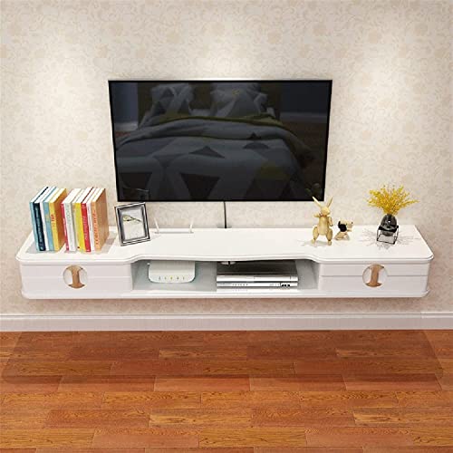 Floating Shelves, Wall Mounted Set-top Boxes, Wall Cabinets, Multimedia Storage Racks, Entertainment Units, TV Cabinets (Wood Color 130cm)