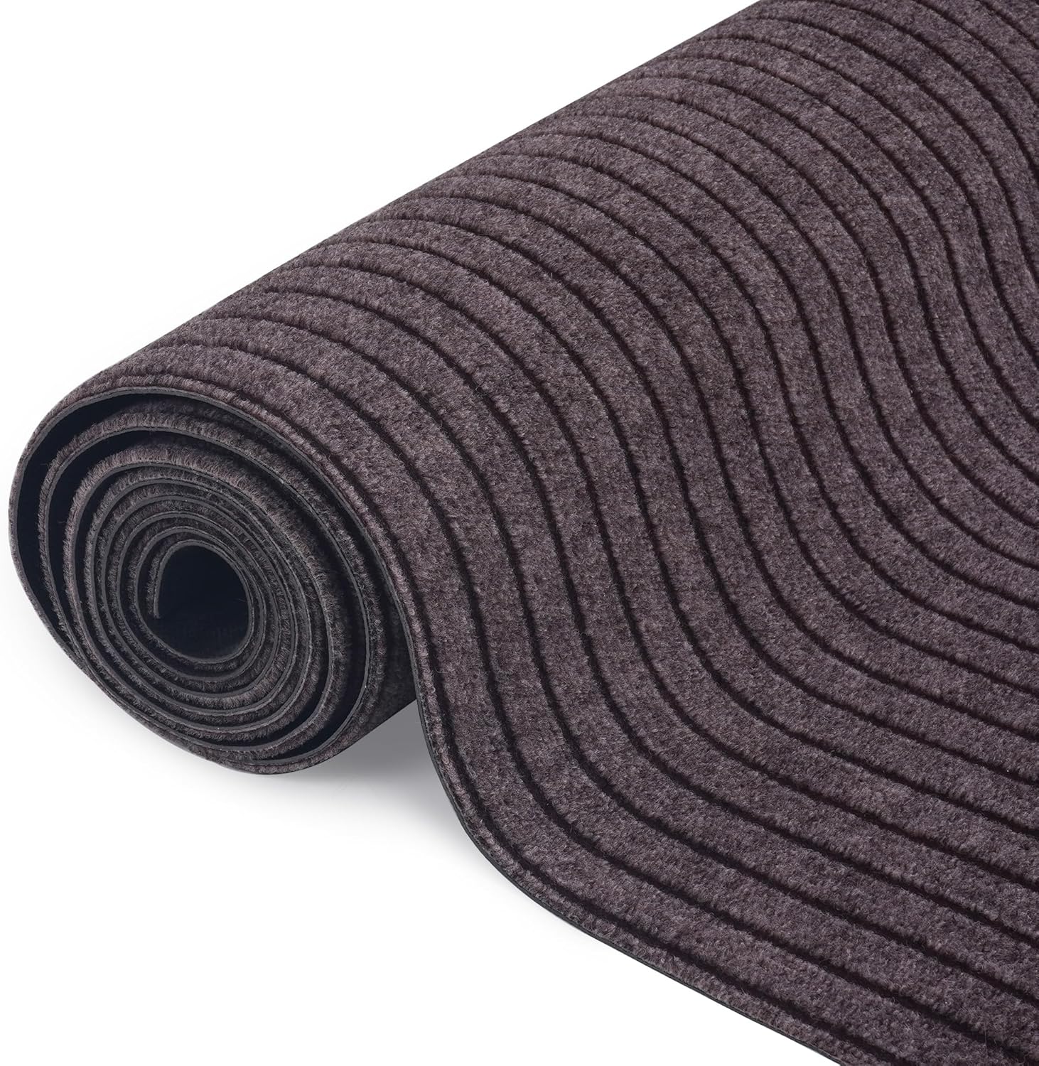 uyoyous Heavy Duty Striped Doormat 3' X 10'Indoor Outdoor Entrance Mat Doormat Low Profile Rubber Non Slip Back Front Door Floor Mat for Hallway,Kitchen,Home,High Traffic Area - Stripe Brown