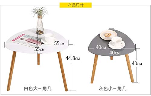 2pcs Triangle Shape Side Table/Nordic Simplicity Modern Designer Furniture Minimalist Wooden Coffee Table Tea Table (Color : 2pcs) (Black)