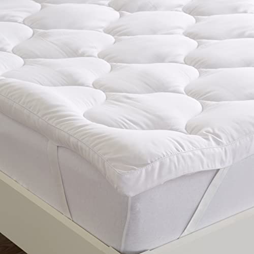 Ultra-Soft Mattress Topper. 2-Inch Thick Mattress Pad Cover. Fits Mattresses up to 18” Deep. Kyla Collection (Twin XL)
