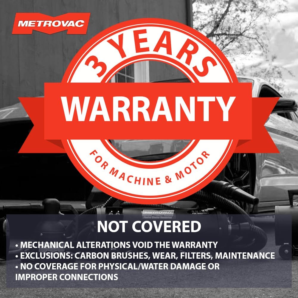 METROVAC VM4SB500 Evolution Hand Vacuum, 120V, 504W, Powerful, Lightweight, All-Steel, Easy Cleanups for Home, Office, Car, Satin Nickel/Black Finish