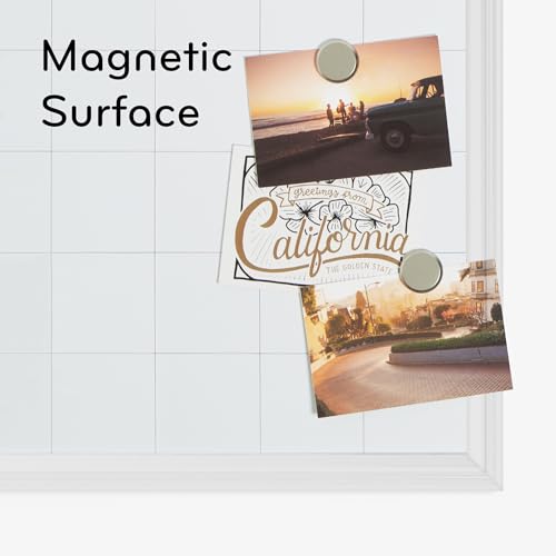U Brands Magnetic Dry Erase Calendar Board, 30 x 40 Inches, White Wood Frame (2918U00-01)