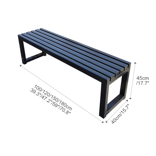 Backless Outdoor Bench | Plastic Wood | Garden Bench Front Porch Bench for Yard Patio Entryway Park Outside, 800lb Capacity (Color : C, Size : 150cm)