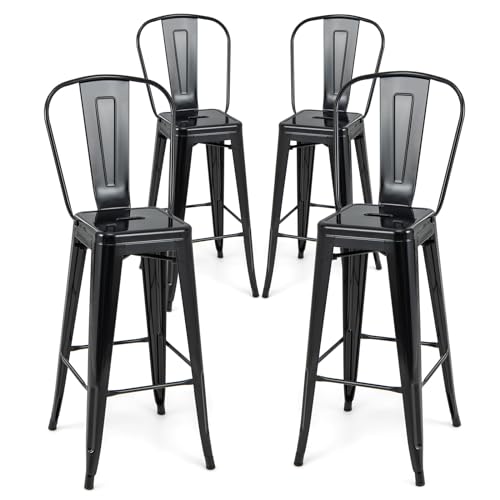 Giantex Metal Bar Stools Set of 4, 24