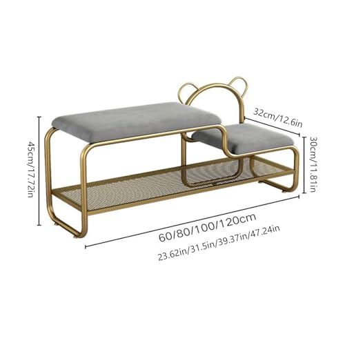 Shoe Bench Shoe Rack Bench for Entryway, Free Standing Shoe Bench, Upholstered Bench for Closet, Entryway, Hallway, Bedroom Shoe Bench with Seat(Pink,60 * 32 * 45)