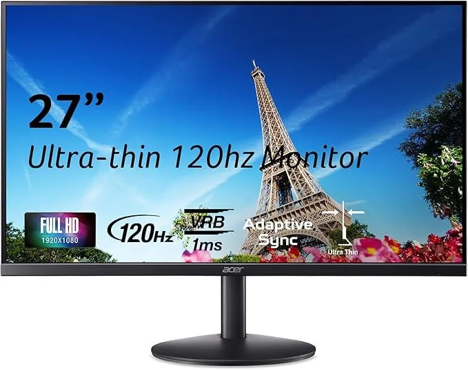 Restored Acer SB273 27" Computer Monitor Full HD 120Hz 1ms SB273 G0 (Refurbished)