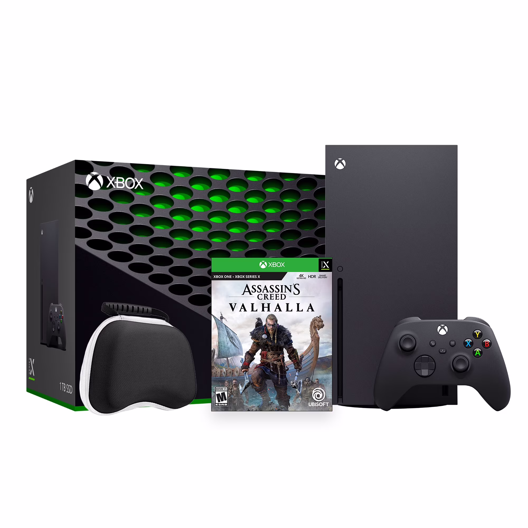 Microsoft Xbox Series X 1TB SSD Console Bundle - Black Wireless Controller & Assassin's Creed Valhalla