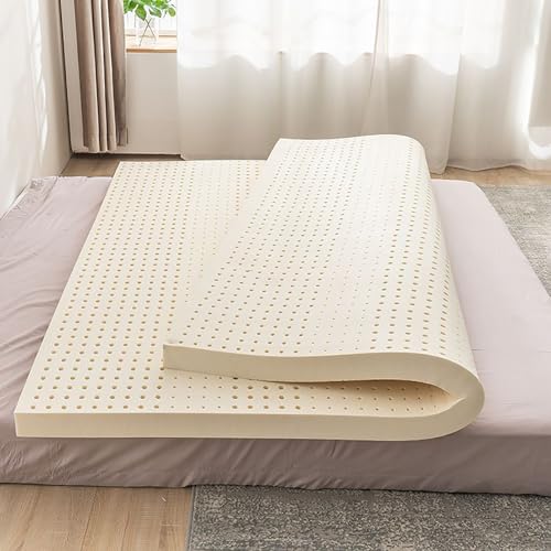 100% Natural Latex Mattresses Massage Single Double Hotel Mattress with Cotton Cover Family King Queen Twin Full Size - 1/2/3/4 Inch,5cm,90x190cm