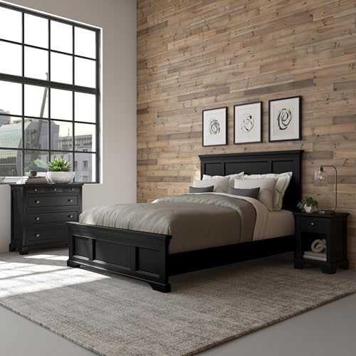 Bedford Black Queen Bed & Nightstand by Home Styles