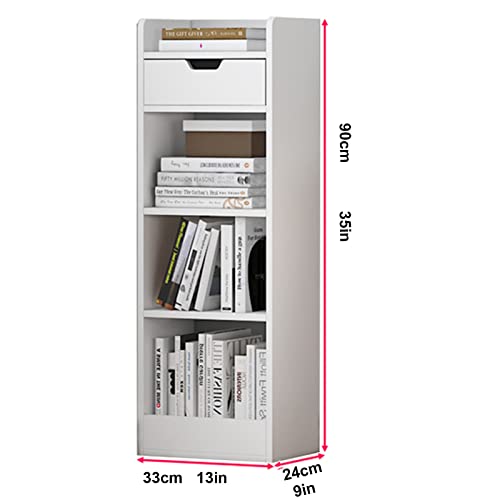 Tree Shelf, Standregal in Baumform, Büroregal, freistehend, Dekoregal, Industrie-Design, für Wohnzimmer, Büro, Arbeitszimmer und Flur, Viele Ablagefächer (Color : White)