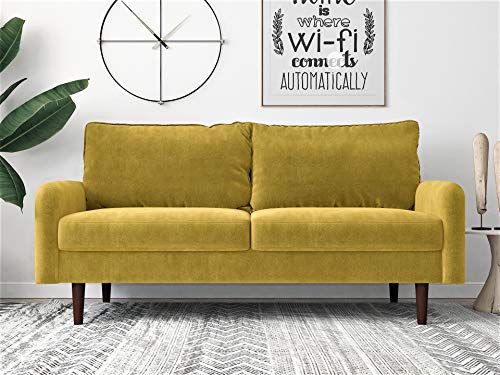 Americus Ultra Modern Velvet Upholstered Living Room Sofa, 71.6