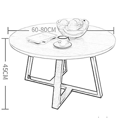 Office Coffee Table Living Room Home Round Coffee Table/Sofa Side Table/Ins End Table,Artificial Board +Steel Frame Corner Table,for Living Room, Bedroom, Balcony, 9 Colour (Color : A, Size : 60X45c