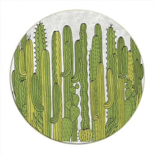 Round Rug 44 in Geometric Office Desk Chair Mat White Black Office Floor Protector Thick and Sturdy Desk Chair mat for Carpets