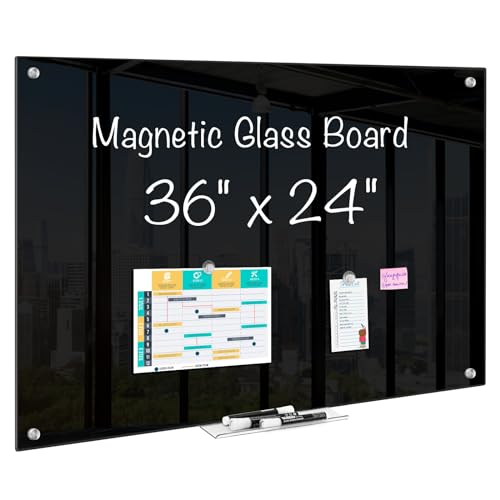 Magnetic Glass Whiteboard, 48