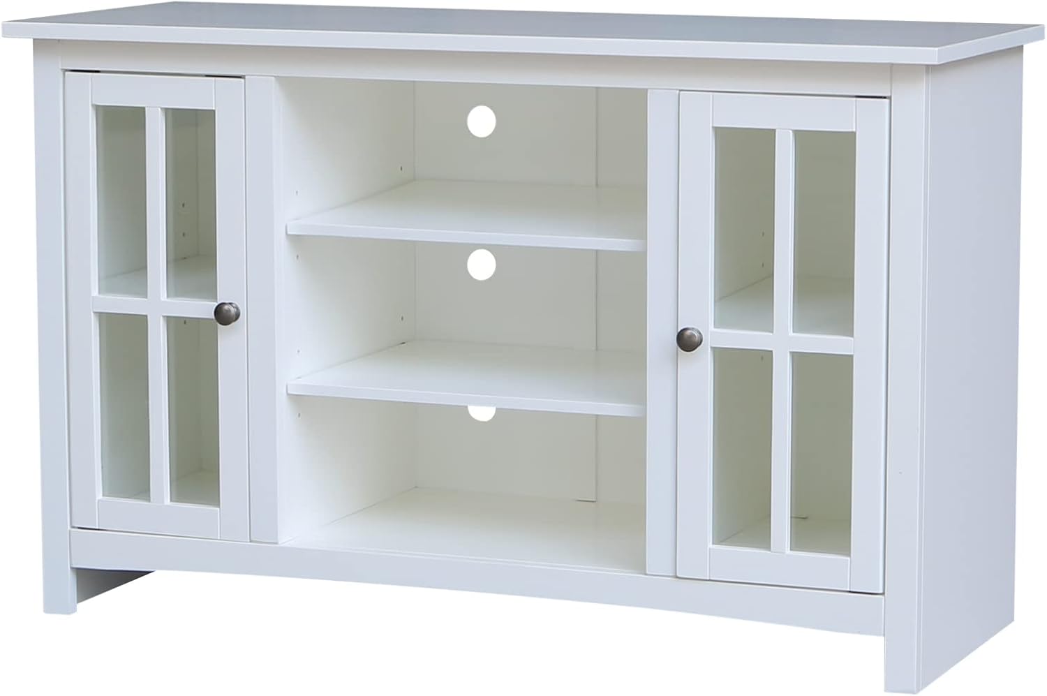 IC International Concepts Entertainment/TV Stand, White