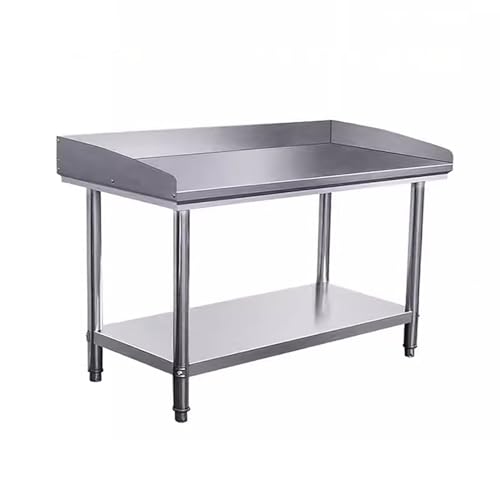 Commercial Kitchen Work Table,Stainless Steel Prep Table,Stainless Steel Table with Backsplash,Large capacity,Smooth surface,for Restaurant Warehouse Home Kitchen Garage.
