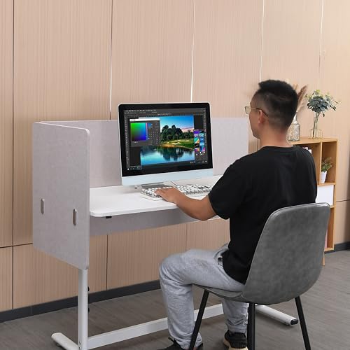 Desk Privacy Panel Gray 39