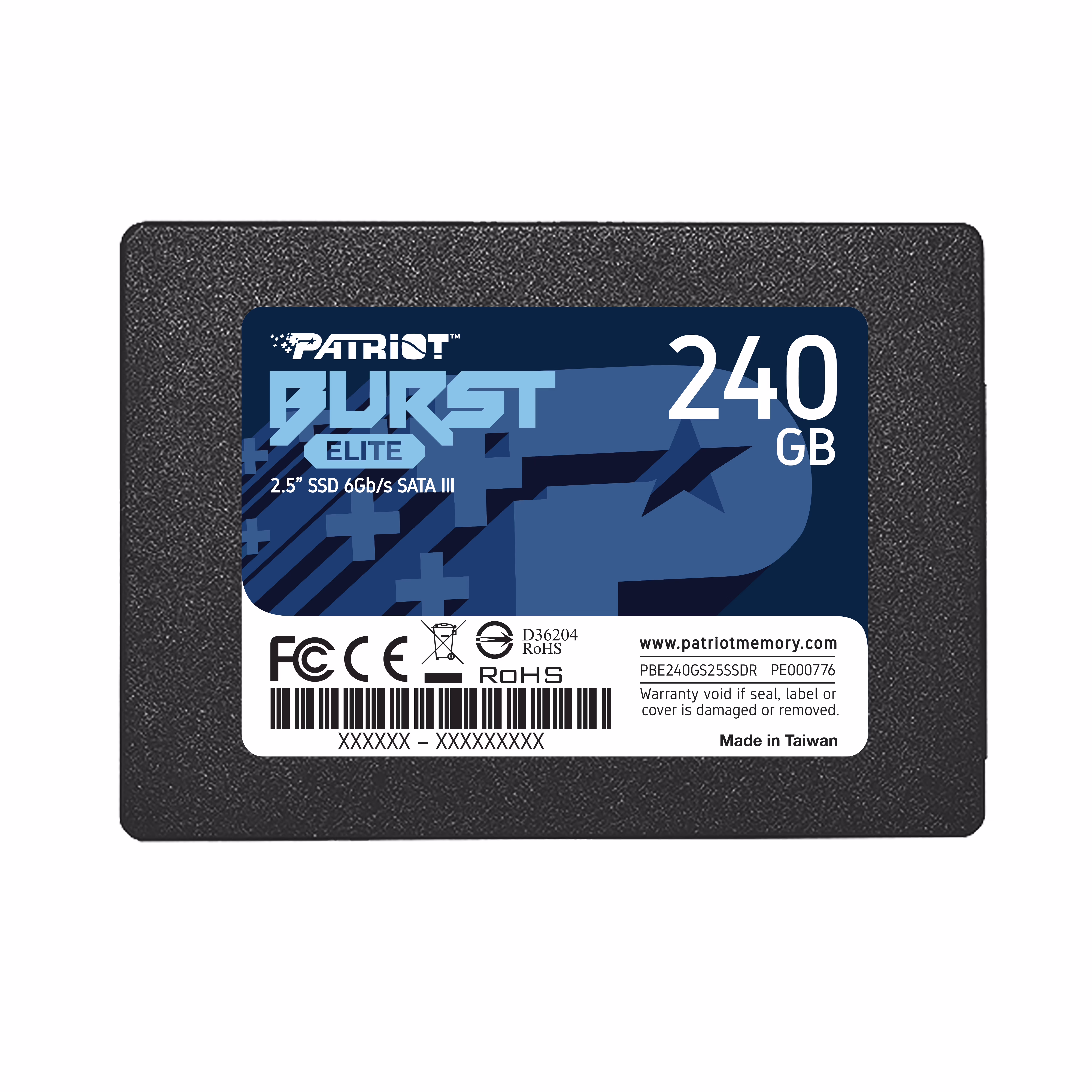 "Patriot Burst Elite 240GB SSD - SATA 3 2.5"" Internal Solid State Drive - PBE240GS25SSDR"