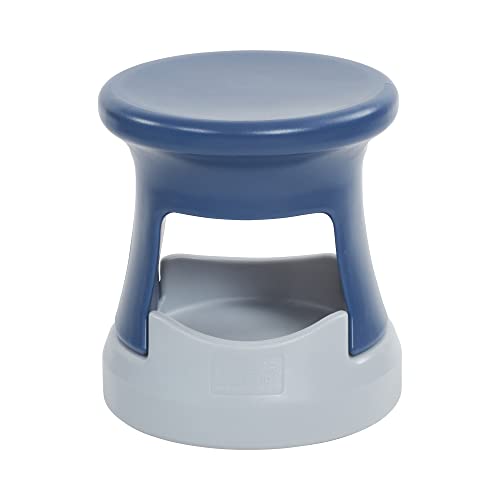 ECR4Kids Storage Wobble Stool, 15in Seat Height, Active Seating, Cyan/Light Grey
