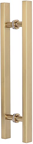H Shape Door Handle/Barn Set,50/60/80/100/120cm Extra Long Gold Stainless Steel Push Pull Door Handle,Barn Door Handle for Wooden/Glass/Metal Door (Color : Rose Gold,Size : 120cm/4