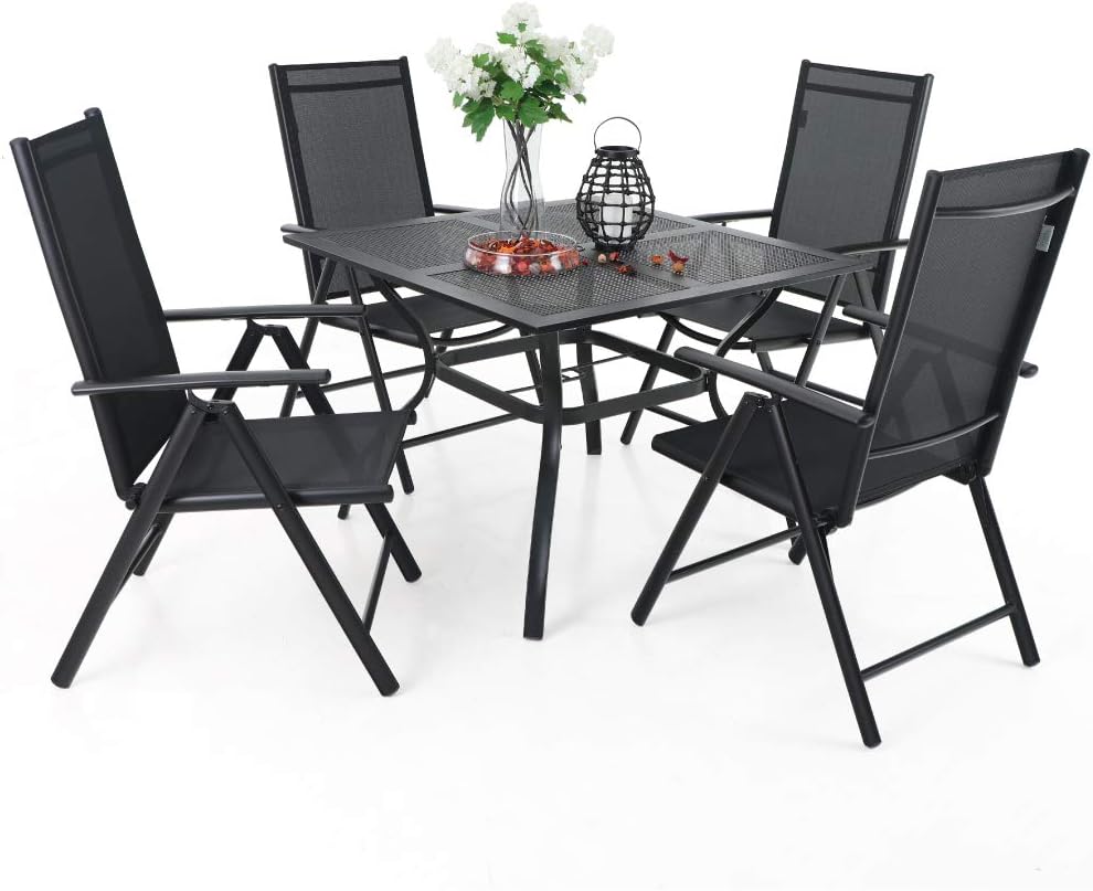PHI VILLA 5 pcs Patio Dining Sets with 1.57