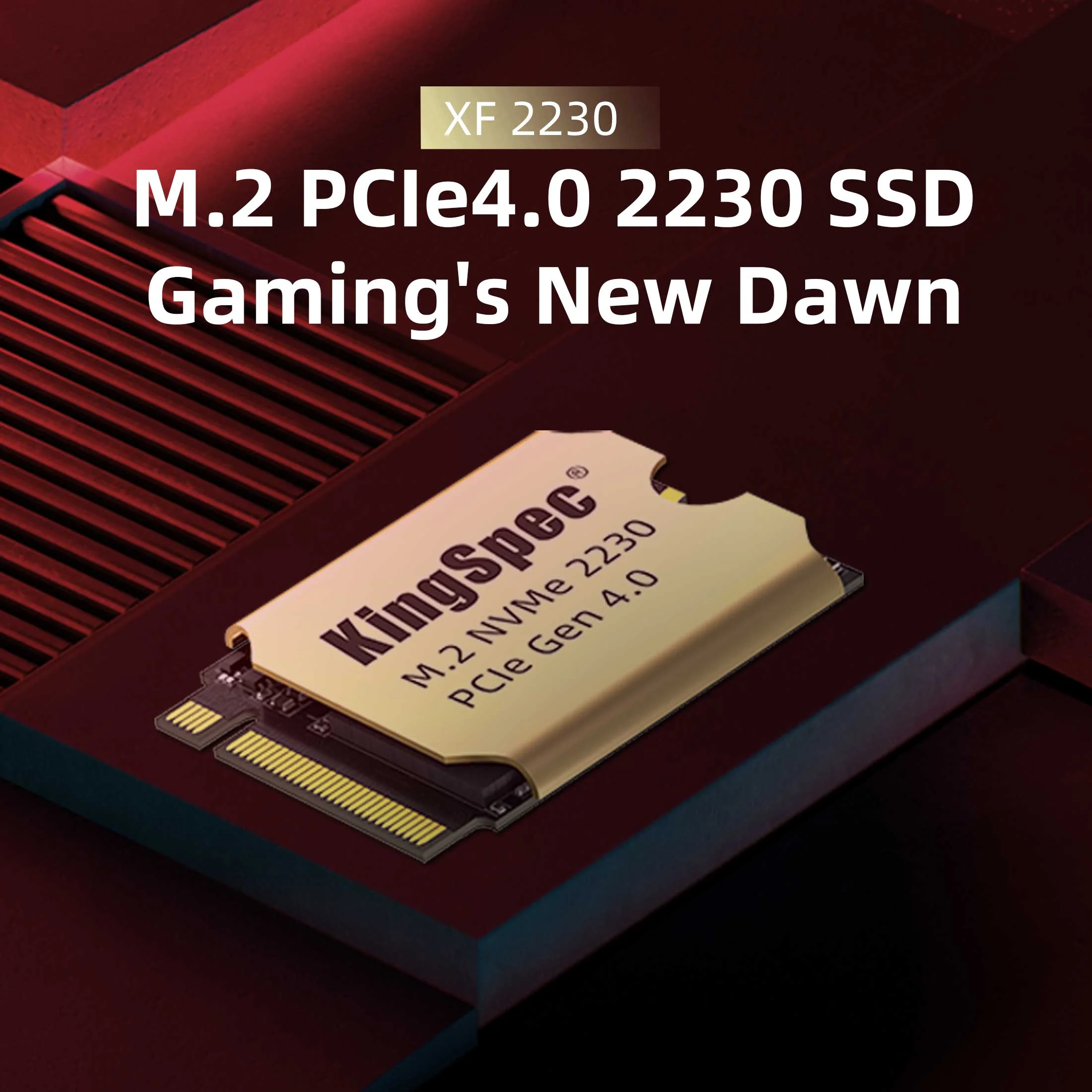 KingSpec XF 512GB M.2 2230 SSD PCIe 4.0, 5000MB/s Read Copper Heatsink, 3D NAND Flash, Compatible with Steam Deck/ASUS ROG Ally/Surface Pro