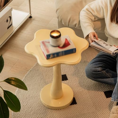 Couch Table Nordic Petal Side Table Coffee Table Retro Style Living Room Sofa Corner Bedroom Small Table Dining Side Table Coffee Table(A)