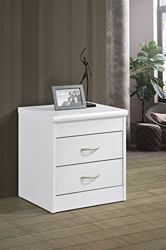 Hodedah 2 Drawer Nightstand, Cherry, 21.65 in x 48.03 in x 72.83 in