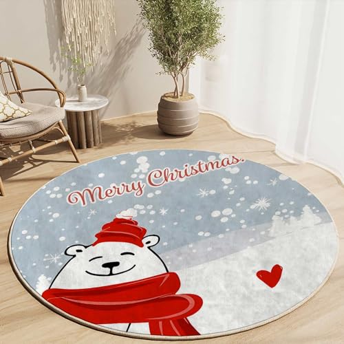 Round Rug 5 FT Floral Office Chair Mat for Carpets Flower Office Gaming Chair Mat Office Chair Mat Protector for Carpeted Floors