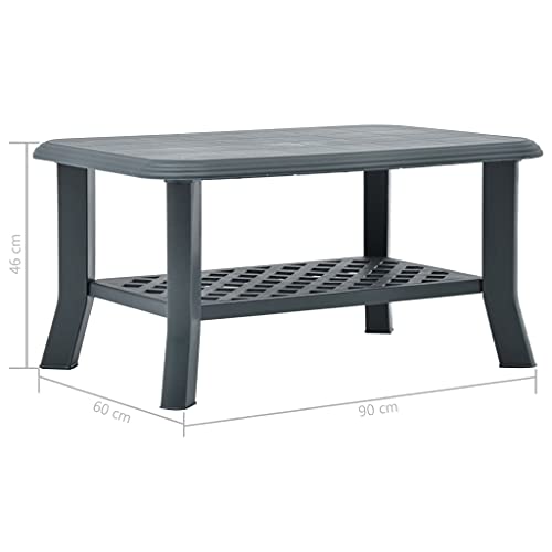 Coffee Table,Garden Tea Table,Tea Table,Cocktail Table,Dining-Table,Dining-Table,Small Writing Desk,Modern End Table,Includes a Storage Shelf,Weather Resistant, Green 35.4
