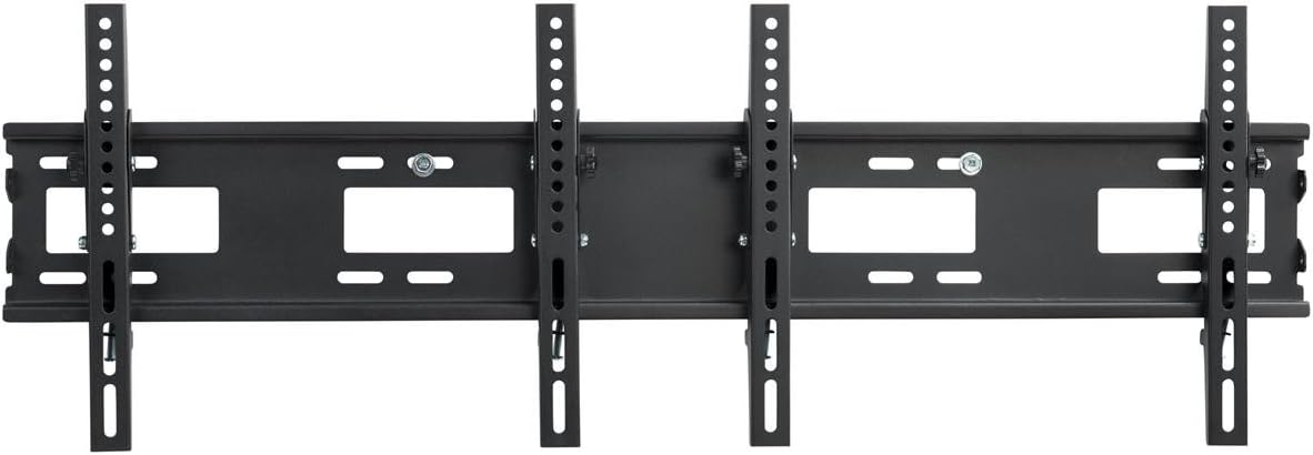 Displays2go, Wall TV Bracket with Dual Mount, Steel Construction – Black Finish (MNBD2642S2)