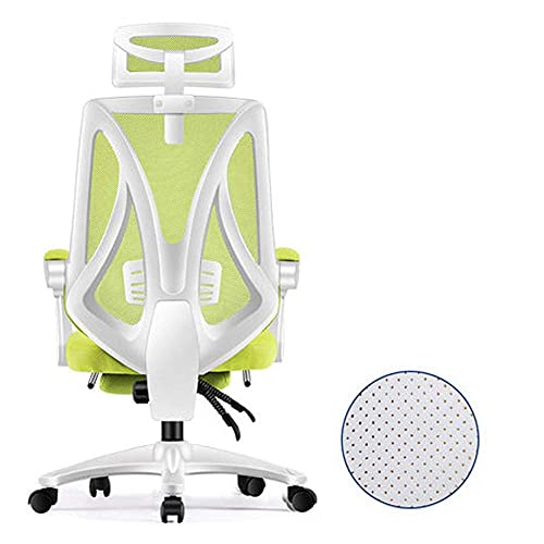 Chairs,Zero Gravity Swivel Chairs,Gaming Racing Chair with High Back for Games,Office Chair for Pc,Adjustable Lumbar Support/White Frame Green Net