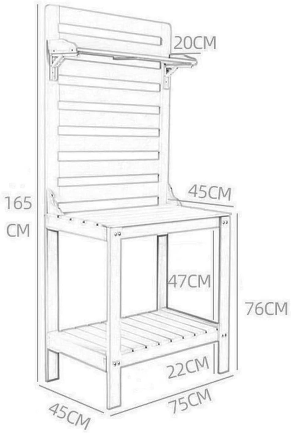 Garden Potting Bench Table Wooden,Outdoor Prep Station with Storage, Shelf, Hook, Planting Bench for Garden, Backyard, Or Storage (Blue)
