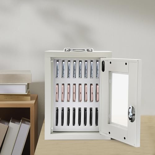 36 Slots Cell Phone Locker for Classroom Wall-Mounted Cell Phone Lock Cabinet All-Steel Cell Phones Storage Box, Cell Phone Holder for Office Classroom Gym