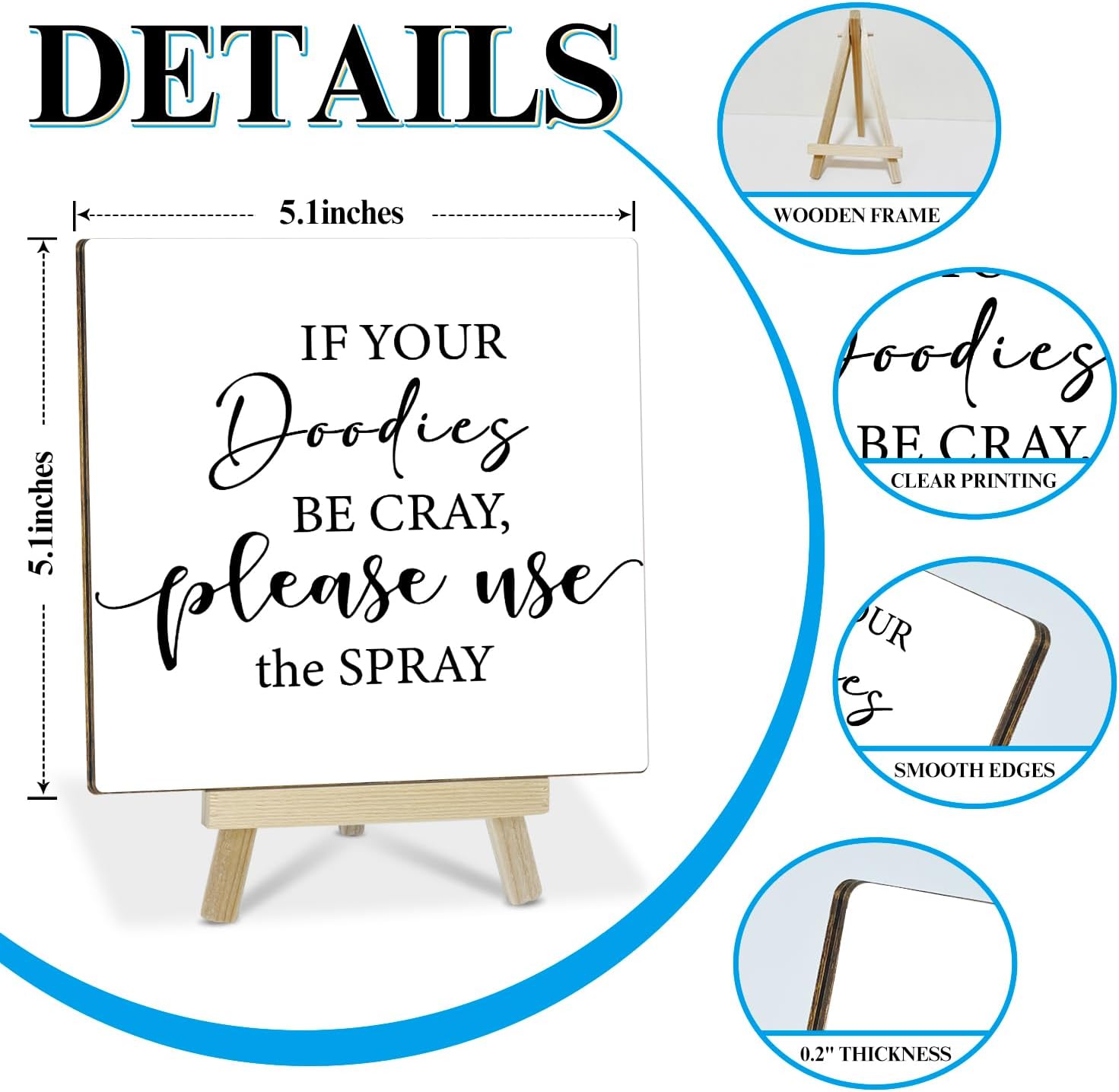 Inspirational Quotes Desk Decor Gifts for Women Men Her Him Friend, Positive Plaque With Wooden Stand Desk Decorations for Home Bathroom Toilet Shelf Tabletop (12)