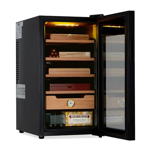Electric Cabinet 300 Count, 3 in 1 50L Large Storage Cabinet with Hygrometer, Water Tank, Fan & Spanish Cedar Lining, Lights Control System, 65%-75%, 61-72℉, Gift for Cigar-Lovers