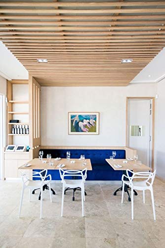 2xhome Set of 2 Stackable Contemporary Modern Designer Plastic Dining Chairs, Open Back Chairs for Indoor or Outdoor Use, Green