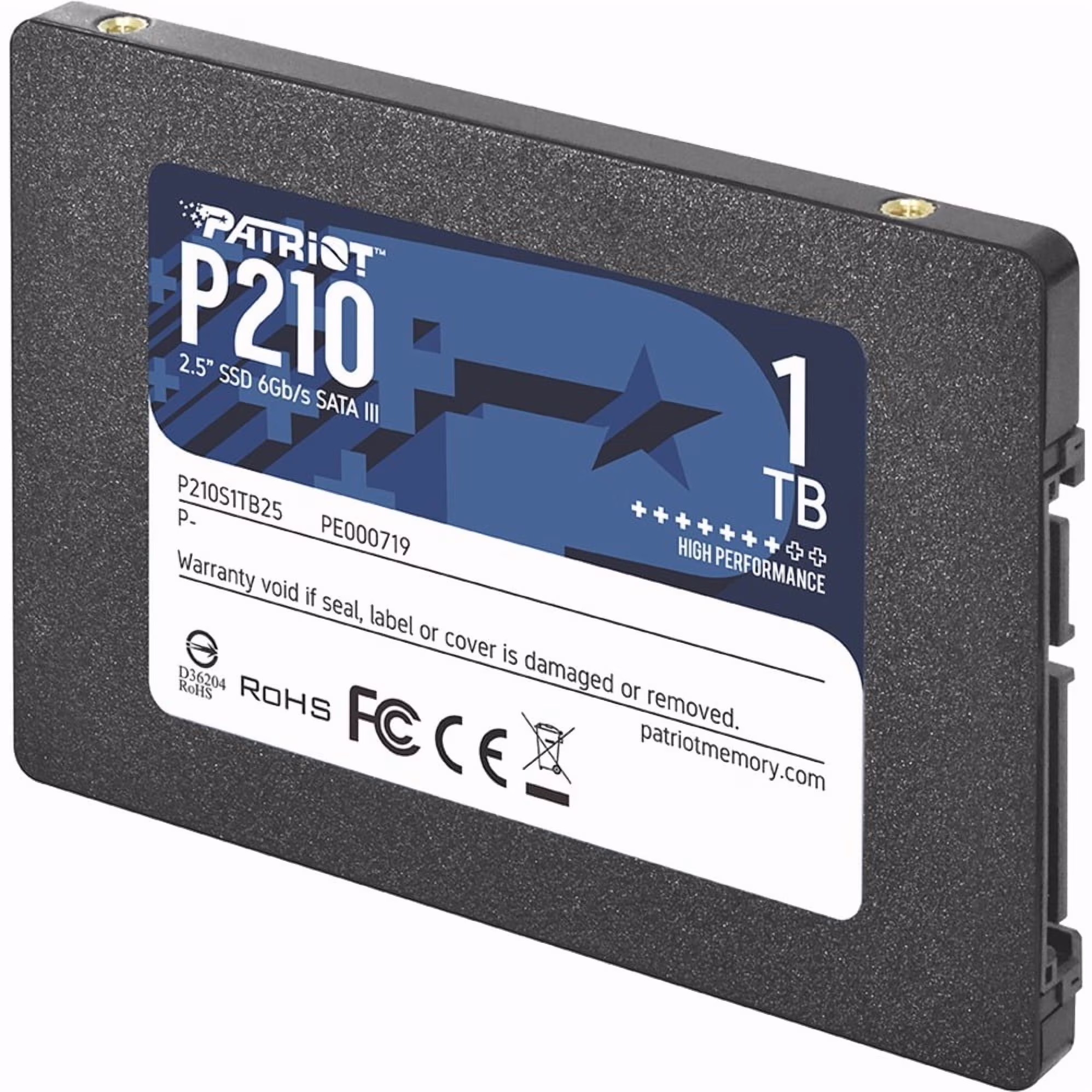 "Patriot 1TB P210 Internal SSD - SATA 3 2.5"" Solid State Drive"
