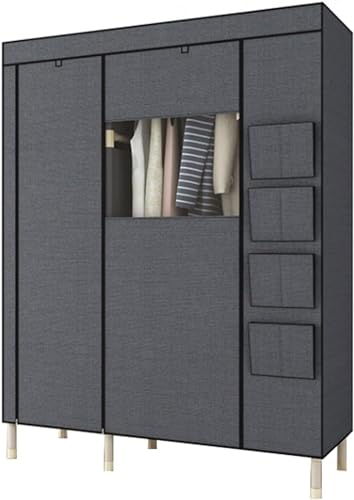 PEYNIR Portable Wardrobe Temporary Closet Fabric Oxford Closet Assemble Closet Simple Armoire Detachable Clothing Cabinet Bedroom Living Room