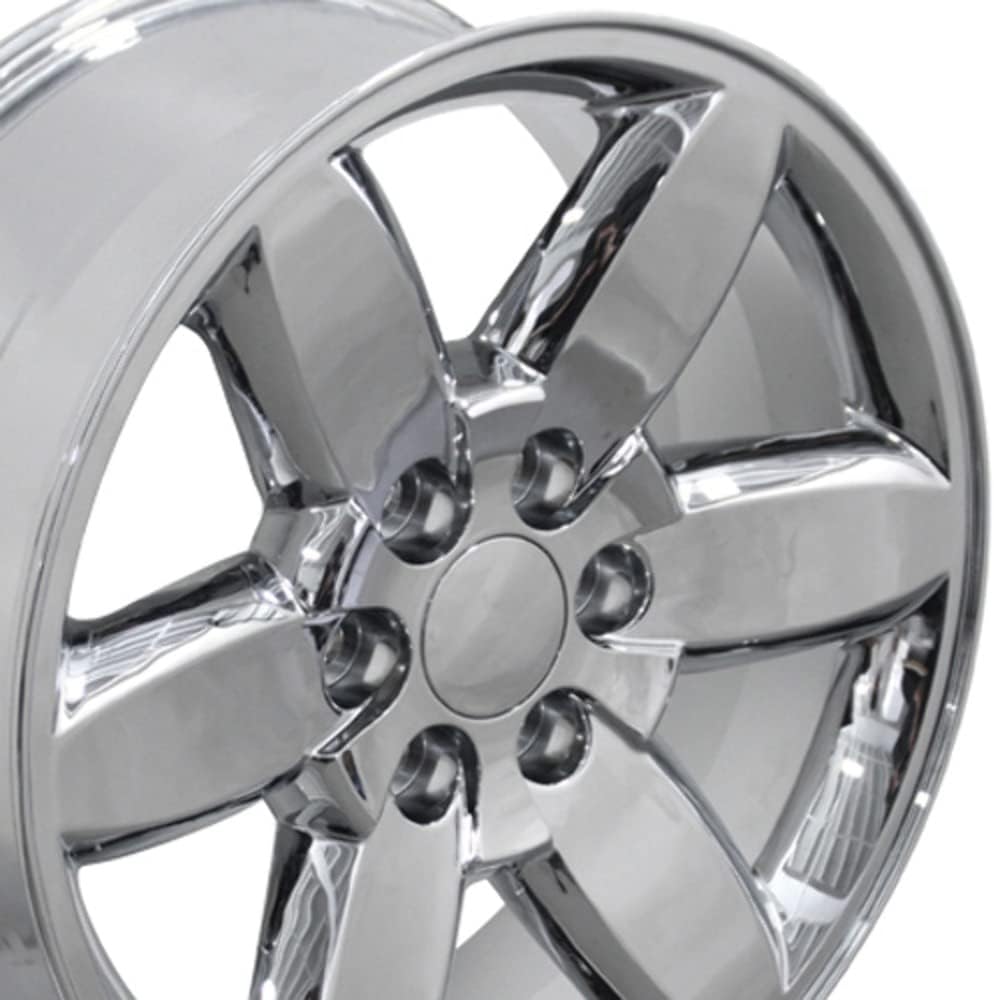 OE Wheels LLC 20 inch Rim Fits 6x139.7 Silverado Suburban Tahoe Sierra Yukon Escalade CV94 20x8.5 Chrome Wheels Hollander: 5420