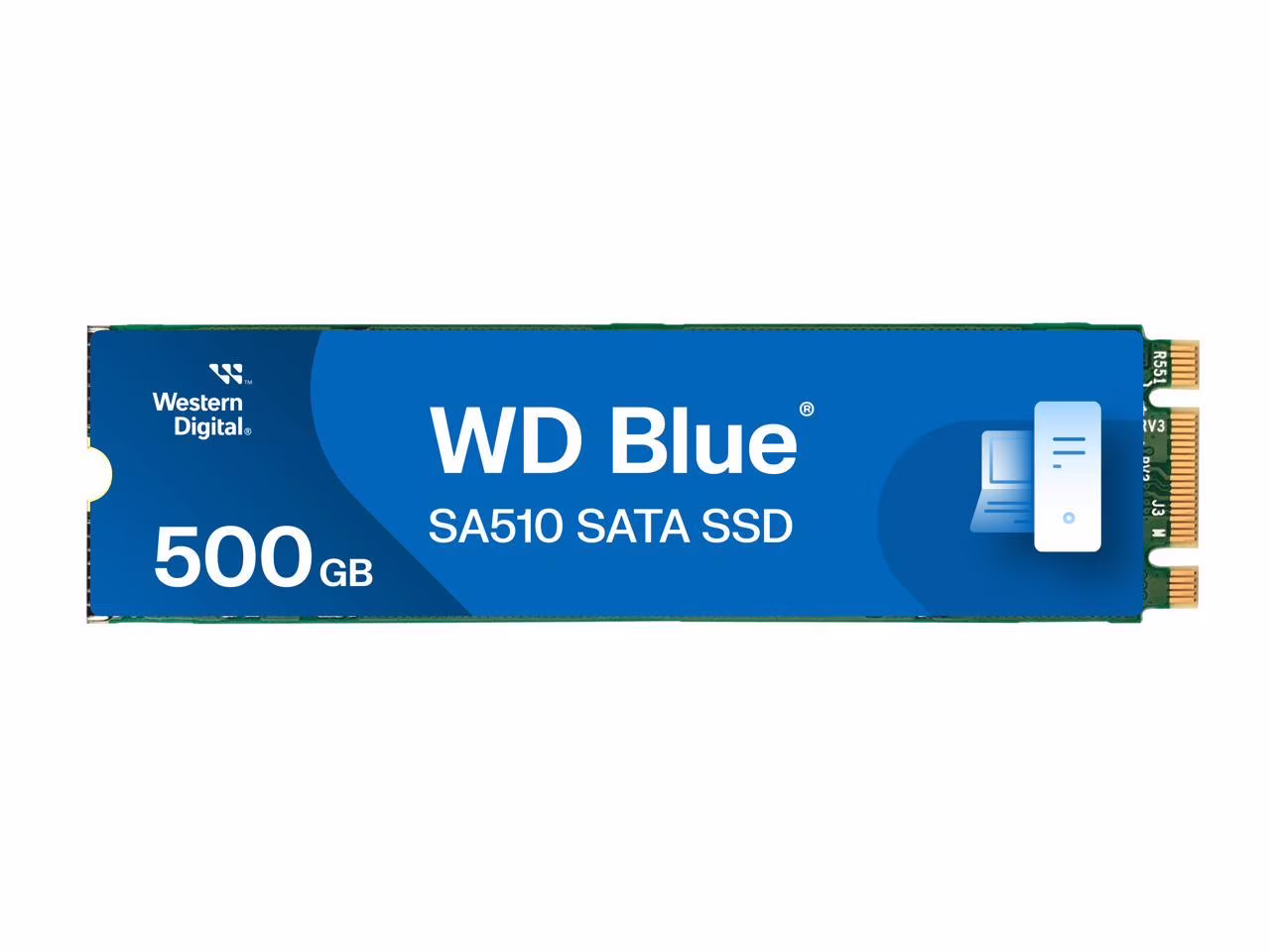 Western Digital 500GB WD Blue SA510 SATA SSD, Internal M.2 2280 Solid State Drive - WDS500G3B0B-00AXS0