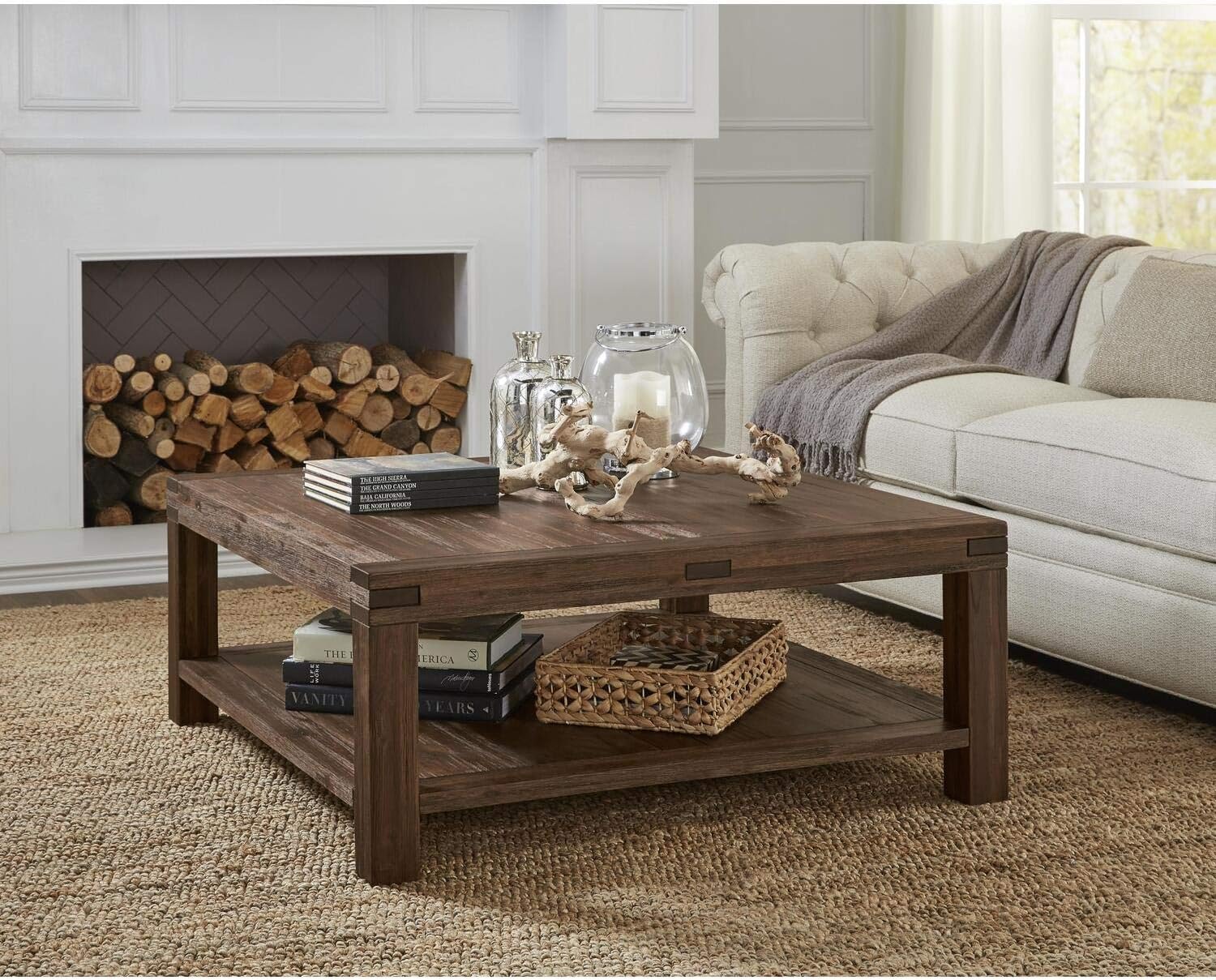 Modus Furniture Meadow Table, Coffee, Brick Brown