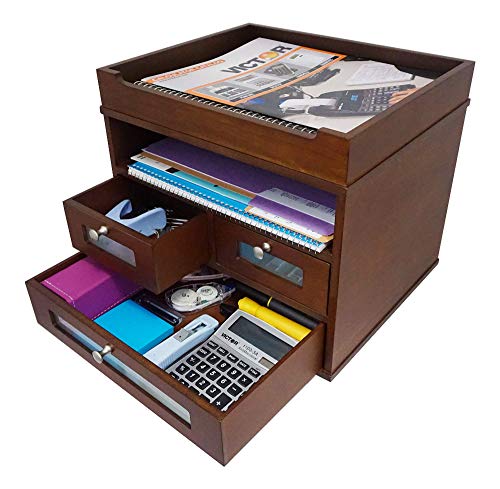 Victor Pure White Desktop Organizer, 10.8