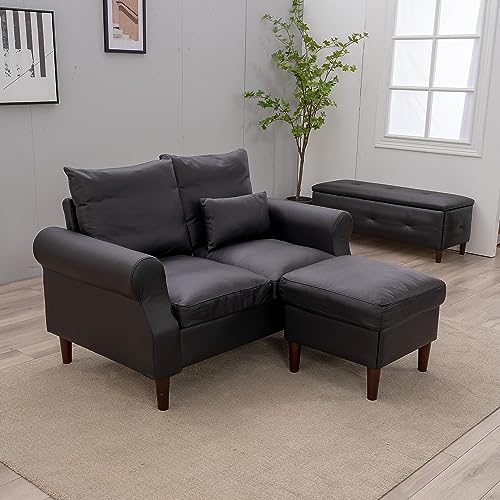 Panana 5 Seater Corner Sofa with Built in USB Charging Port Chaise, Left Corner Rolled Arms Sectional Couch (Brown, 5 seater LEFT corner with chaise)