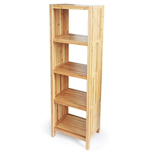 ToiletTree Products Bamboo Freestanding Organizing Shelf - Wooden Bathroom Shelf to Store Toiletries - Bamboo Shelf to Use in The Bathroom, Bedroom, and More - 4-Tier Shelf