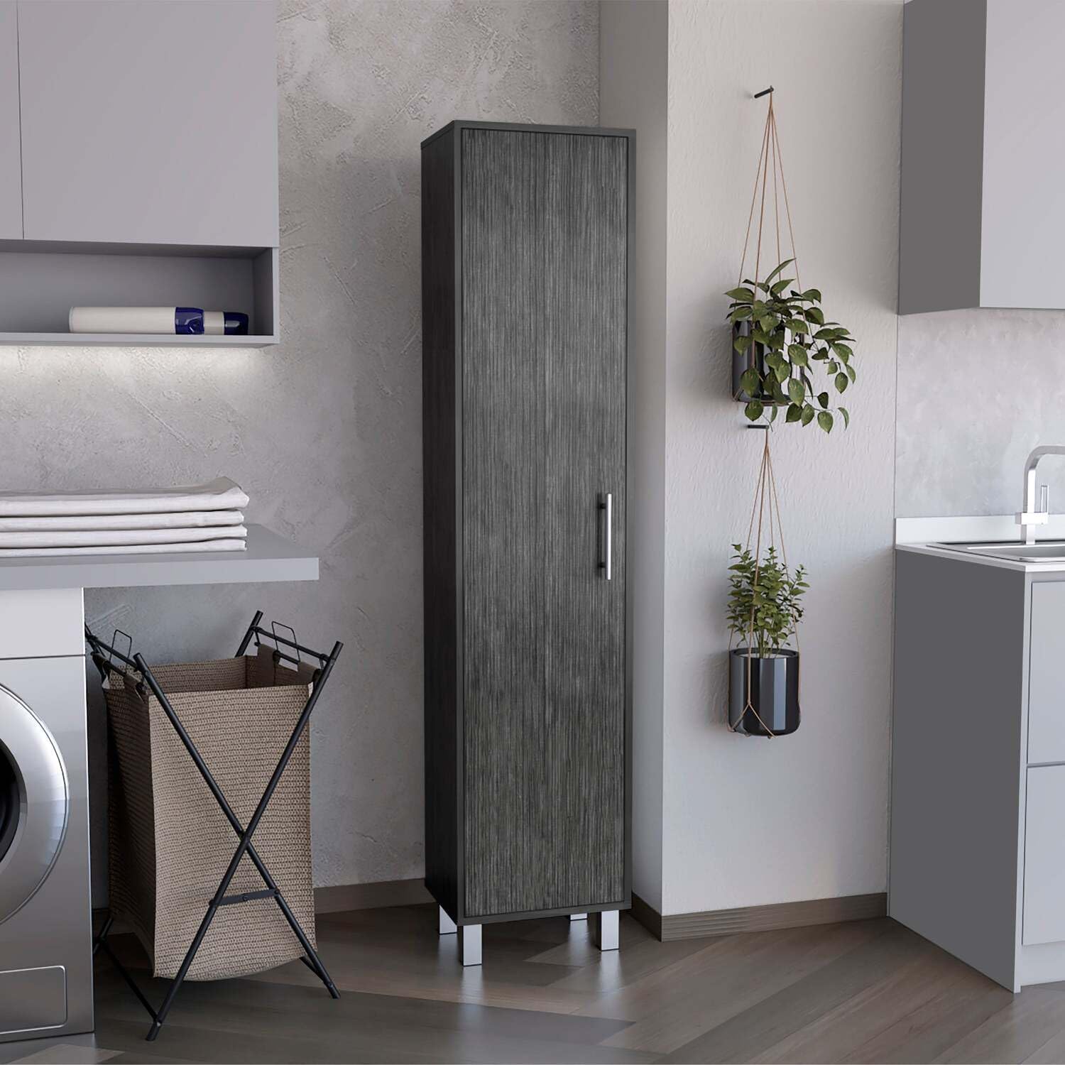 Tuhome Laska Storage Cabinet Engineered Wood Gray