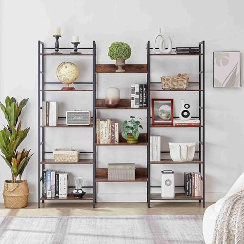 5 Tier Bookcase Home Office Open Bookshelf,Organizer Book Case,Plant Shelf Stand,70.1